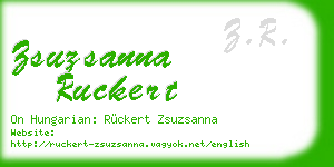 zsuzsanna ruckert business card